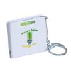 Square Level Tape Measure Promotional Key Tag - White