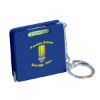 Square Level Tape Measure Promotional Key Tag - Blue