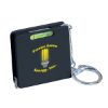 Square Level Tape Measure Promotional Key Tag - Black