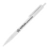 Biz Click Pen - White with White Trim