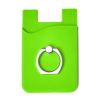 Silicone Card Holder With Metal Ring Phone Stand Lime Green