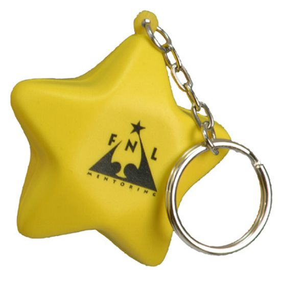 Promotional Star Stress Reliever Key Chain
