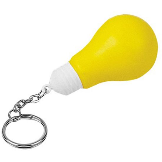 Promotional Lightbulb Stress Reliever Key Chain