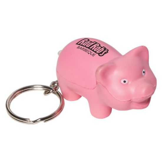 Promotional Pig Stress Reliever Key Chain