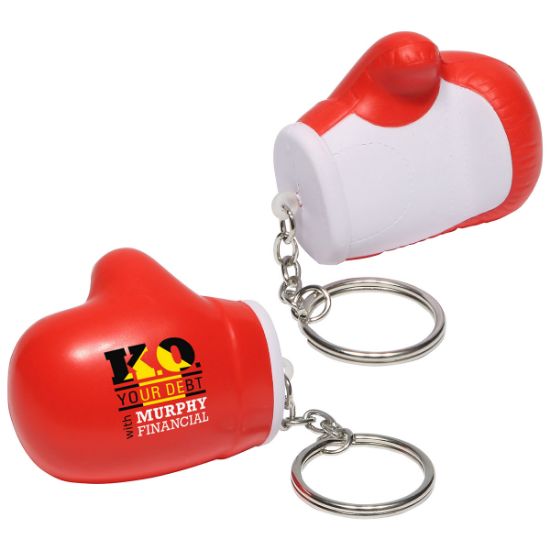 Promotional Boxing Glove Stress Reliever Key Chain