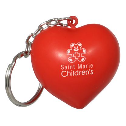 Promotional Valentine Heart Stress Reliever Key Chain