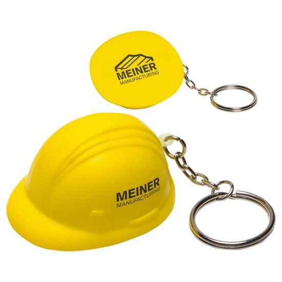 Promotional Hard Hat Stress Reliever Key Chain
