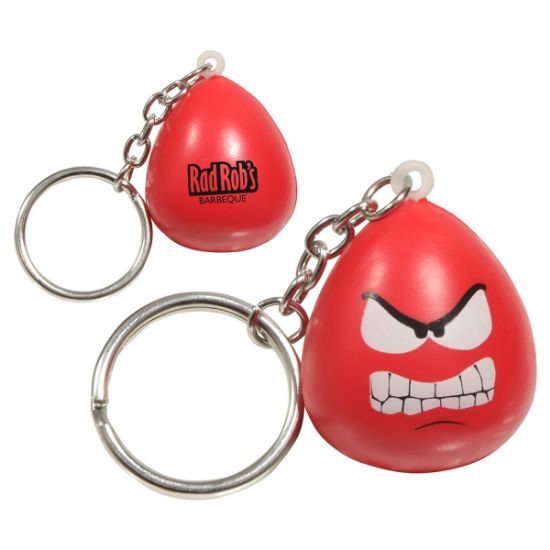 Promotional Angry Mood Maniac Stress Reliever Key Chain