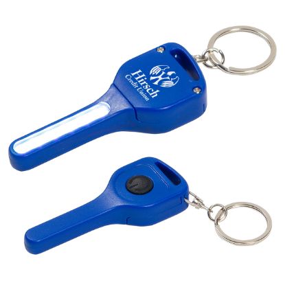 Promotional Key COB Safety Light - Blue