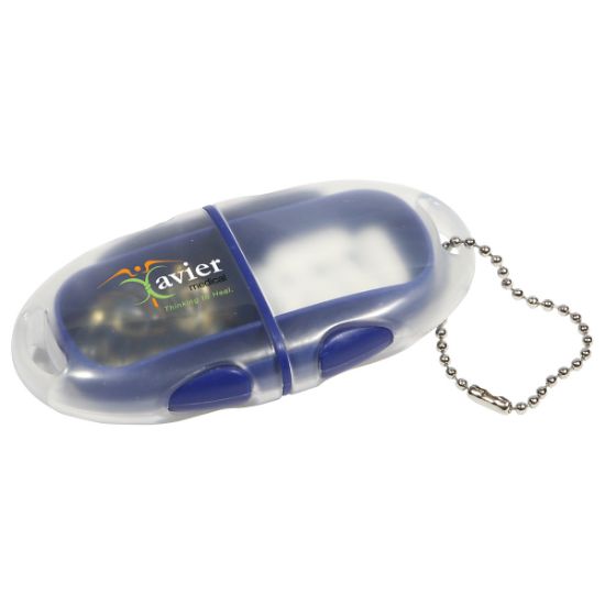 Promotional Compact Pillbox with Key Chain