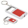 Promotional LED Keylight with Bottle Opener Key Chain - Silver Red