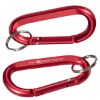 Promotional Aluminum Carabiner with Key Ring - Red