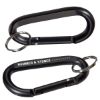 Promotional Aluminum Carabiner with Key Ring - Black
