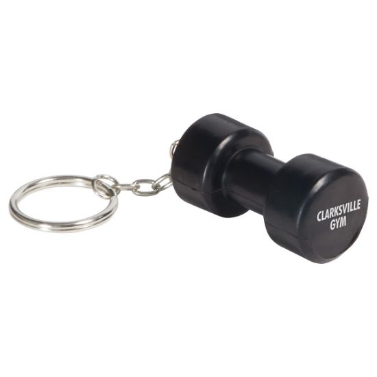 Promotional Dumbbell Stress Reliever Key Chain