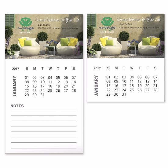 Business Card Magnet with 12-Sheet Promotional Calendar