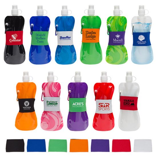 Comfort Grip 16 oz Water Bottle with Neoprene Waist Sleeve