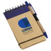 Promotional and Custom Think Green Recycled Notepad & Pen - Blue