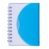 Promotional and Custom Small Spiral Curve Notebook - Translucent Blue