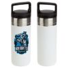 Promotional and Custom Dante 20 oz Vacuum Insulated Bottle with Carabiner Lid - White