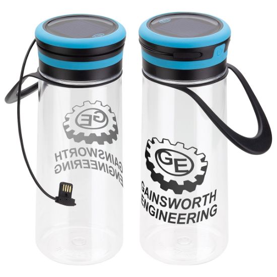 Promotional and Custom Light-Up 20 oz Tritan Bottle + Solar Lantern