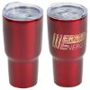Promotional and Custom Belmont 30 oz Vacuum Insulated Stainless Steel Travel Tumbler - Red