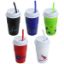 Promotional and Custom Bistro 14 oz Coffee Cup with Silicone Sleeve + Straw
