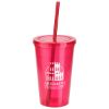 Promotional and Custom Trifecta 16 oz Tumbler with Lid + Straw - Red