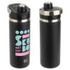 Promotional and Custom NAYAD Traveler 18 oz Stainless Double-wall Bottle with Twist-Top Spout - Black