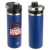 Promotional and Custom NAYAD Traveler 18 oz Stainless Double-wall Bottle with Twist-Top Spout - Navy Blue
