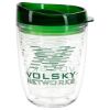 Promotional and Custom Riverside 12 oz Tritan Tumbler with Translucent Lid - Dark Green