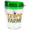 Promotional and Custom Riverside 12 oz Tritan Tumbler with Translucent Lid - Green
