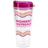 Promotional and Custom Seabreeze 22 oz Tritan Tumbler with Translucent Lid - Fuschia