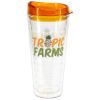 Promotional and Custom Seabreeze 22 oz Tritan Tumbler with Translucent Lid - Orange