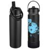 Promotional and Custom Volare 27 oz Vacuum Insulated Bottle with Flip Top Spout - Black