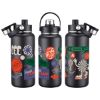 Promotional and Custom Bresso 34 oz Vacuum Insulated Bottle with Twist Top Spout - Black