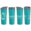 Promotional and Custom Commuter 17 oz Double-wall Polypropylene Tumbler with Flip Top Closure - Aqua Blue