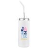 Promotional and Custom Sirena 20 oz Vacuum Insulated Tumbler with Straw - White