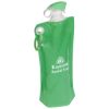 Promotional and Custom Flip Top 27 oz Foldable Water Bottle with Carabiner - Green