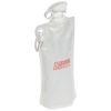 Promotional and Custom Flip Top 27 oz Foldable Water Bottle with Carabiner - White