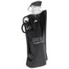 Promotional and Custom Flip Top 27 oz Foldable Water Bottle with Carabiner - Black