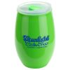 Promotional and Custom Vintage 16 oz Tritan High Gloss Wine Glass with Lid - Lime Green