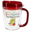 Promotional and Custom Lakeshore 12 oz Tritan Mug with Translucent Handle + Lid - Red