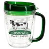 Promotional and Custom Lakeshore 12 oz Tritan Mug with Translucent Handle + Lid - Dark Green