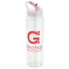 Promotional and Custom Paddock 32 oz PET Infuser Bottle with Flip-Up Lid - Red