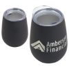 Promotional and Custom Cabernet 10 oz Vacuum Insulated Stainless Steel Wine Goblet - Black