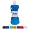 Promotional and Custom Comfort Grip 16 oz Water Bottle with Neoprene Waist Sleeve - Blue Swirl
