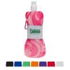 Promotional and Custom Comfort Grip 16 oz Water Bottle with Neoprene Waist Sleeve - Pink Swirl