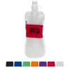 Promotional and Custom Comfort Grip 16 oz Water Bottle with Neoprene Waist Sleeve - White