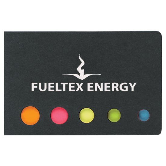 Promotional and Custom Sticky Flags in Pocket Case - Black