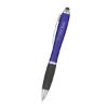 Satin Stylus Pen - Blue with Black Rubberized Grip